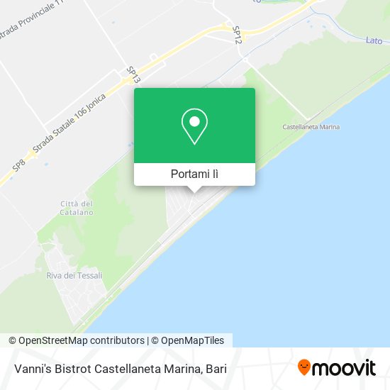 Mappa Vanni's Bistrot Castellaneta Marina