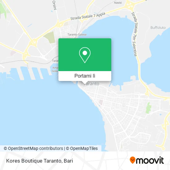 Mappa Kores Boutique Taranto