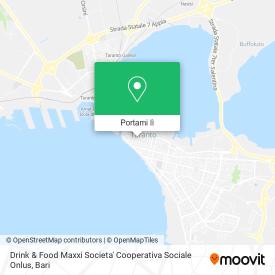 Mappa Drink & Food Maxxi Societa' Cooperativa Sociale Onlus