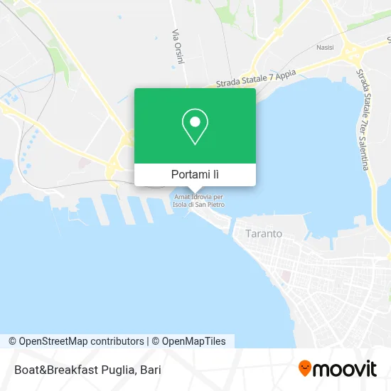 Mappa Boat&Breakfast Puglia
