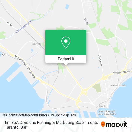 Mappa Eni SpA Divisione Refining & Marketing Stabilimento Taranto