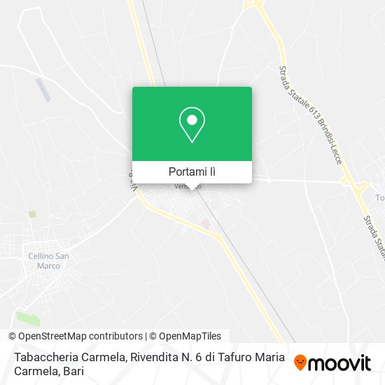 Mappa Tabaccheria Carmela, Rivendita N. 6 di Tafuro Maria Carmela