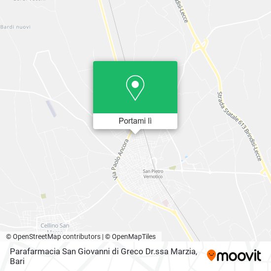 Mappa Parafarmacia San Giovanni di Greco Dr.ssa Marzia