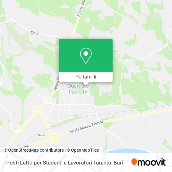 Mappa Posti Letto per Studenti e Lavoratori Taranto