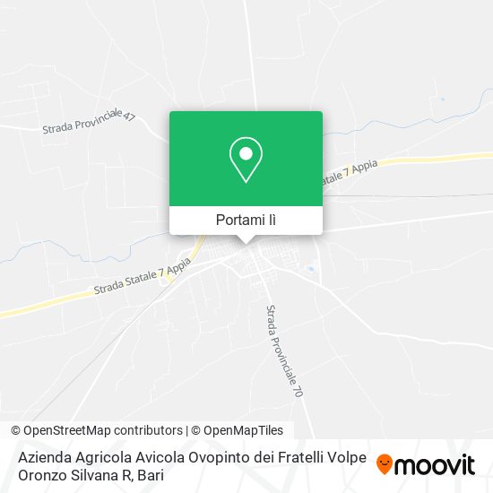 Mappa Azienda Agricola Avicola Ovopinto dei Fratelli Volpe Oronzo Silvana R