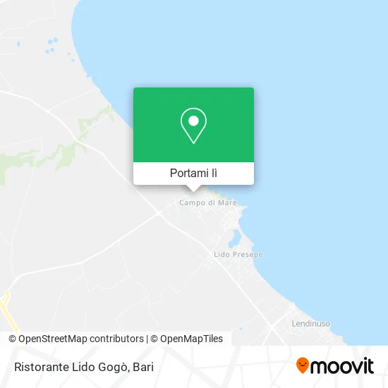 Mappa Ristorante Lido Gogò