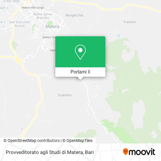 Mappa Provveditorato agli Studi di Matera