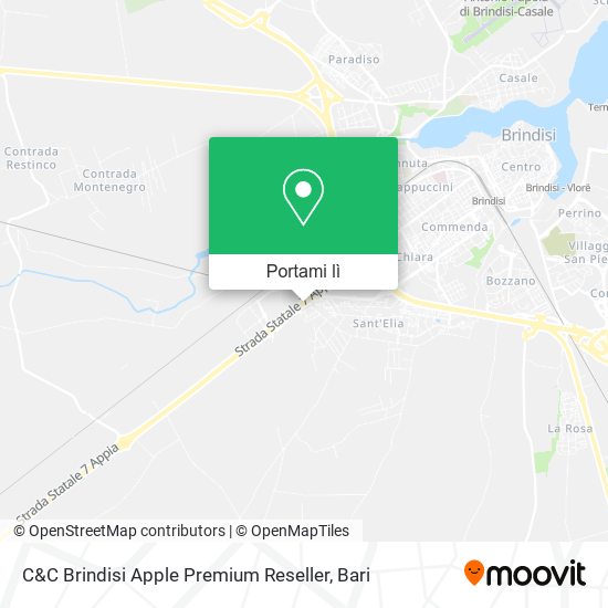 Mappa C&C Brindisi Apple Premium Reseller