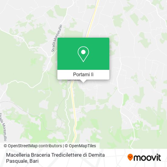 Mappa Macelleria Braceria Tredicilettere di Demita Pasquale