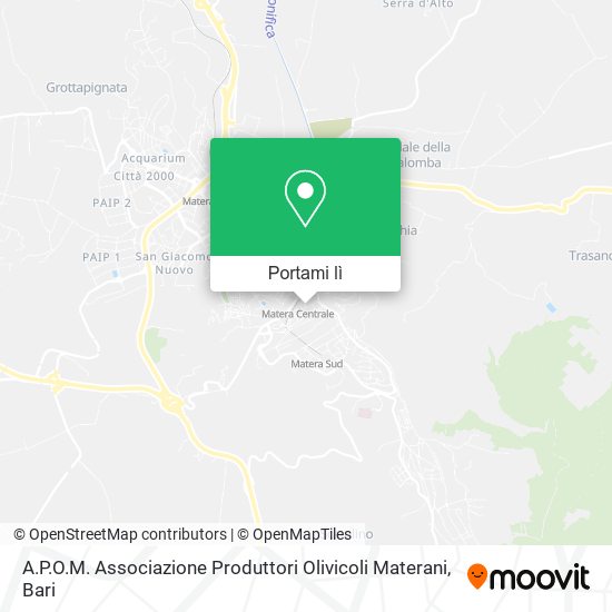 Mappa A.P.O.M. Associazione Produttori Olivicoli Materani