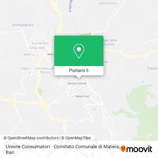 Mappa Unione Consumatori - Comitato Comunale di Matera