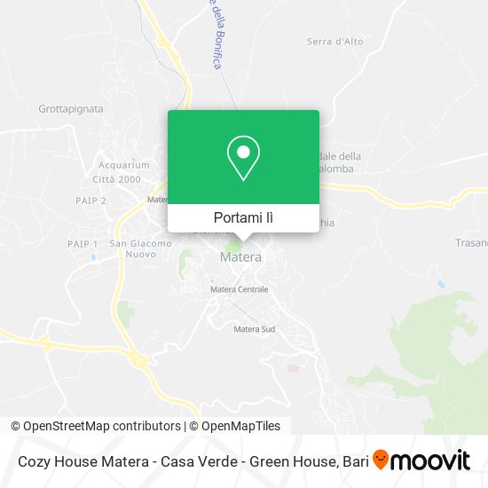 Mappa Cozy House Matera - Casa Verde - Green House