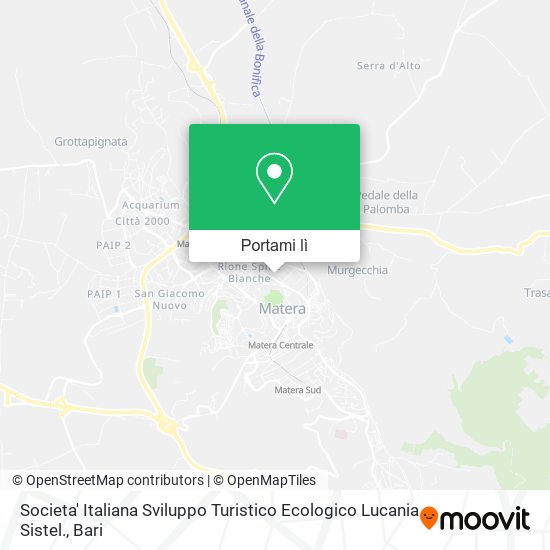Mappa Societa' Italiana Sviluppo Turistico Ecologico Lucania Sistel.
