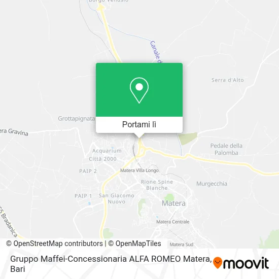 Mappa Gruppo Maffei-Concessionaria ALFA ROMEO Matera