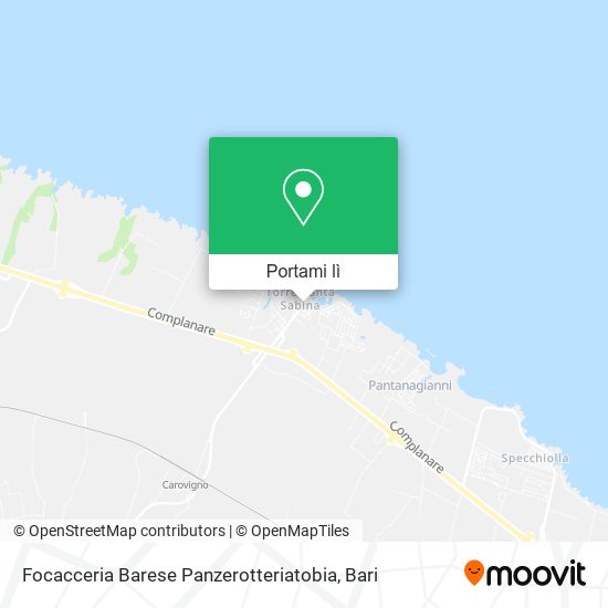 Mappa Focacceria Barese Panzerotteriatobia