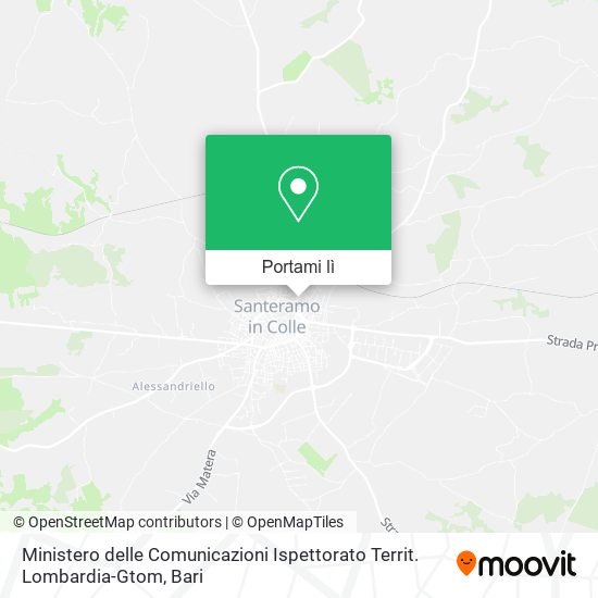 Mappa Ministero delle Comunicazioni Ispettorato Territ. Lombardia-Gtom