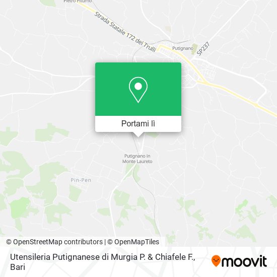 Mappa Utensileria Putignanese di Murgia P. & Chiafele F.