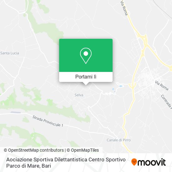 Mappa Aociazione Sportiva Dilettantistica Centro Sportivo Parco di Mare