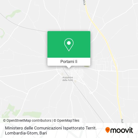 Mappa Ministero delle Comunicazioni Ispettorato Territ. Lombardia-Gtom