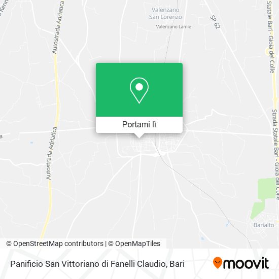Mappa Panificio San Vittoriano di Fanelli Claudio