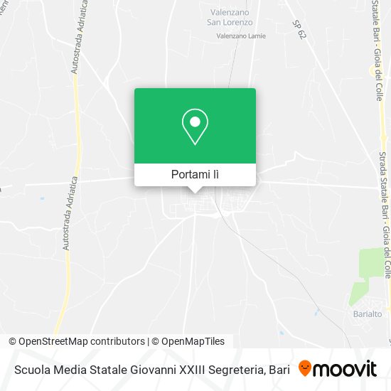 Mappa Scuola Media Statale Giovanni XXIII Segreteria