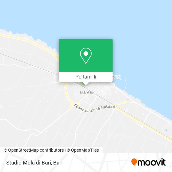 Mappa Stadio Mola di Bari