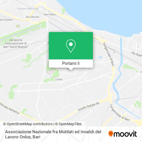 Mappa Associazione Nazionale fra Mutilati ed Invalidi del Lavoro Onlus