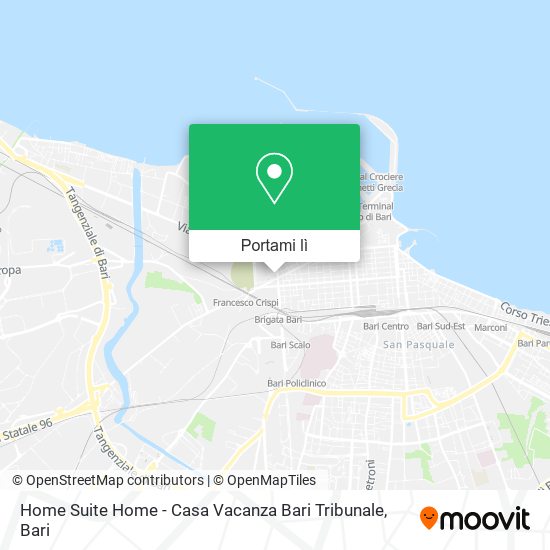 Mappa Home Suite Home - Casa Vacanza Bari Tribunale