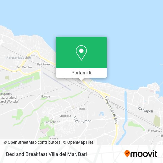 Mappa Bed and Breakfast Villa del Mar