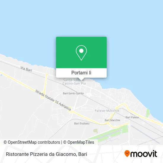Mappa Ristorante Pizzeria da Giacomo