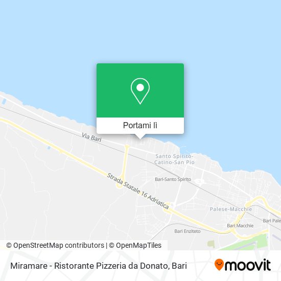 Mappa Miramare - Ristorante Pizzeria da Donato