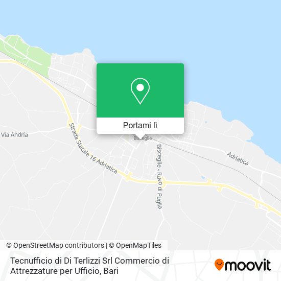 Mappa Tecnufficio di Di Terlizzi Srl Commercio di Attrezzature per Ufficio