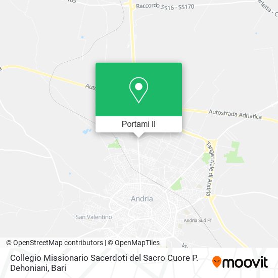 Mappa Collegio Missionario Sacerdoti del Sacro Cuore P. Dehoniani