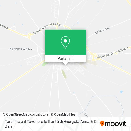 Mappa Tarallificio il Tavoliere le Bontà di Giurgola Anna & C.