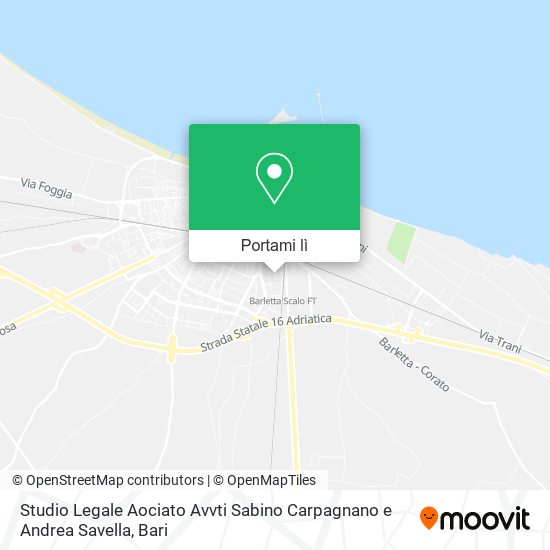 Mappa Studio Legale Aociato Avvti Sabino Carpagnano e Andrea Savella