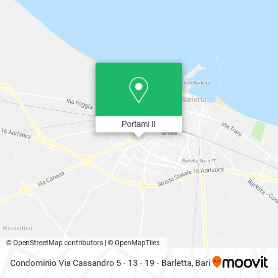Mappa Condominio Via Cassandro 5 - 13 - 19 - Barletta