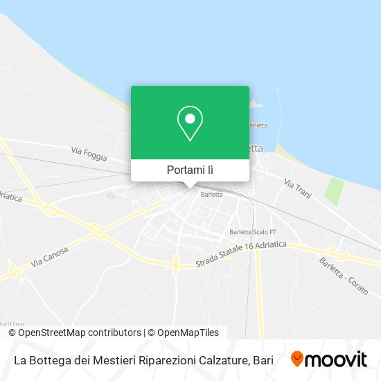 Mappa La Bottega dei Mestieri Riparezioni Calzature