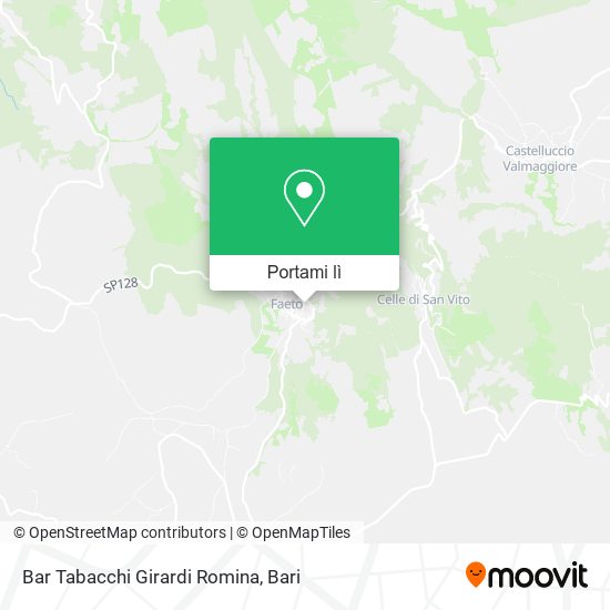 Mappa Bar Tabacchi Girardi Romina