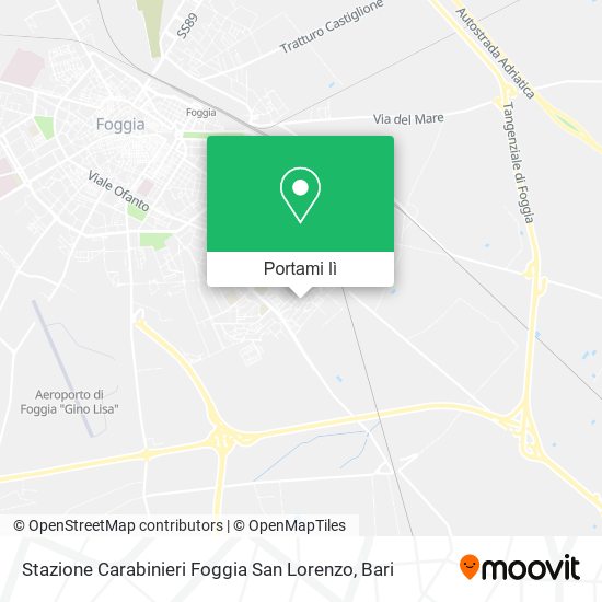 Mappa Stazione Carabinieri Foggia San Lorenzo