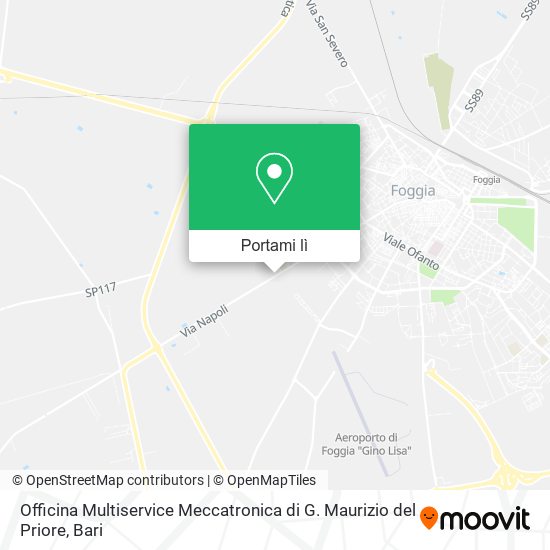 Mappa Officina Multiservice Meccatronica di G. Maurizio del Priore