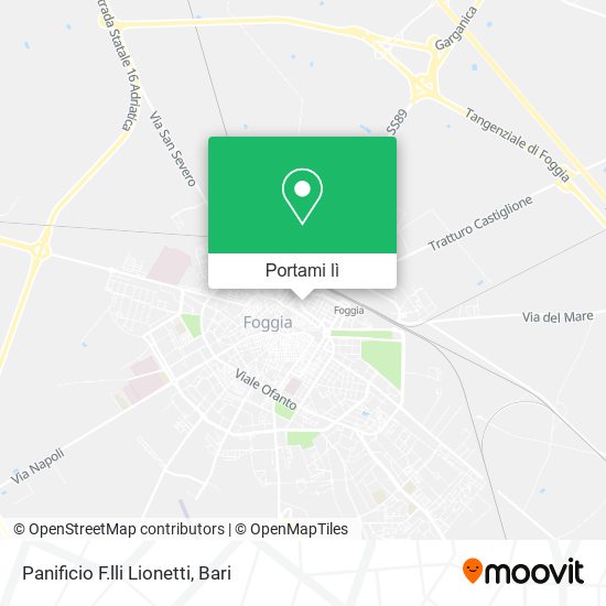 Mappa Panificio F.lli Lionetti