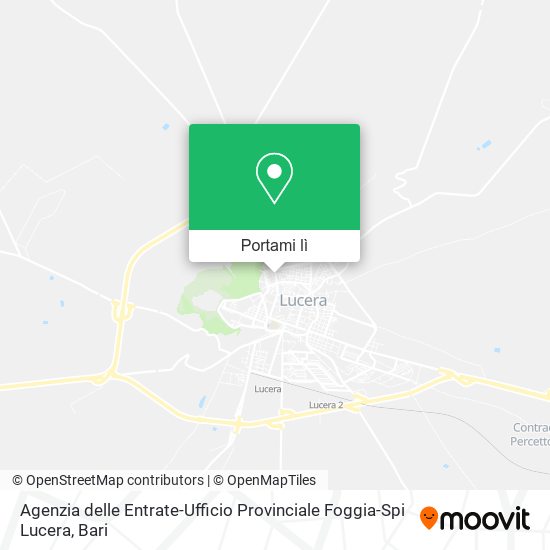 Mappa Agenzia delle Entrate-Ufficio Provinciale Foggia-Spi Lucera