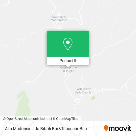 Mappa Alla Madonnina da Biboli Bar&Tabacchi