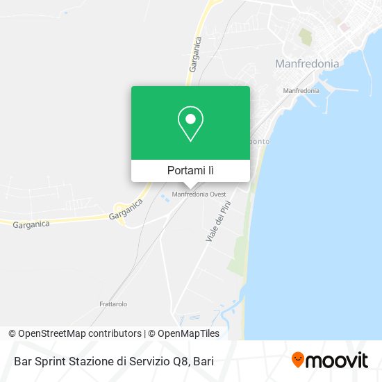 Mappa Bar Sprint Stazione di Servizio Q8