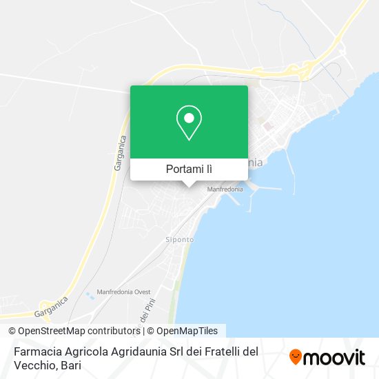 Mappa Farmacia Agricola Agridaunia Srl dei Fratelli del Vecchio