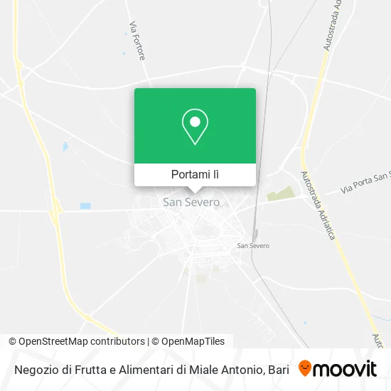 Mappa Negozio di Frutta e Alimentari di Miale Antonio