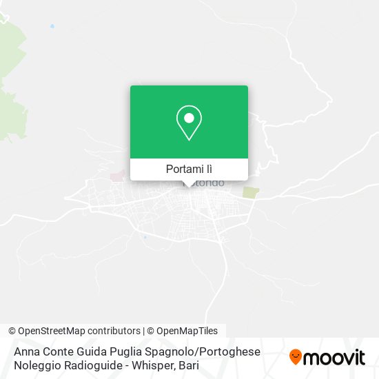 Mappa Anna Conte Guida Puglia Spagnolo / Portoghese Noleggio Radioguide - Whisper