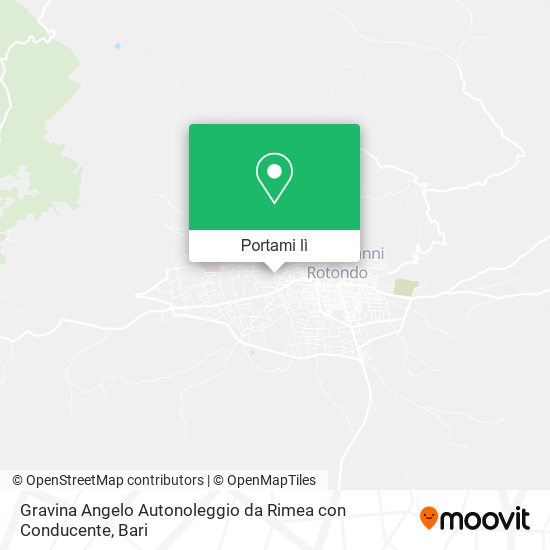 Mappa Gravina Angelo Autonoleggio da Rimea con Conducente