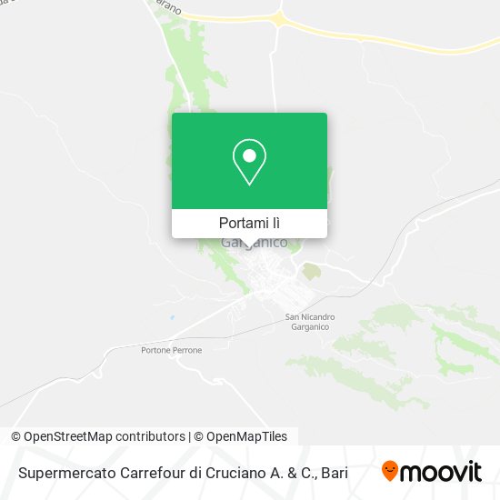 Mappa Supermercato Carrefour di Cruciano A. & C.