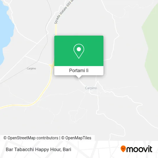 Mappa Bar Tabacchi Happy Hour